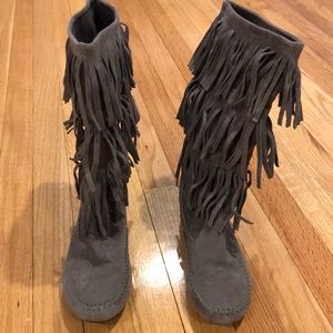 Lauren Conrad, Gray Boots, Worn Once.